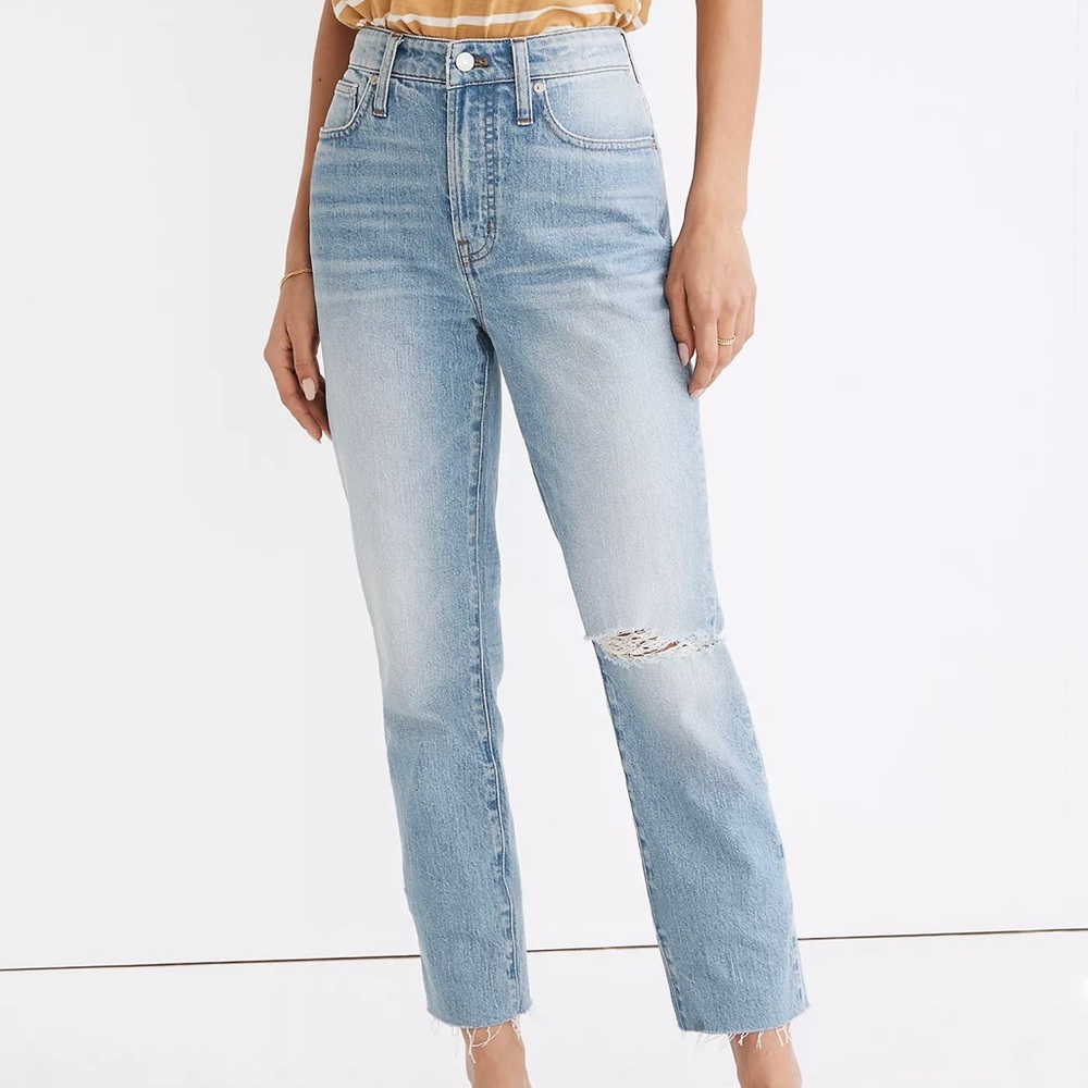 Madewell the tall perfect vintage jean coney wash destroyed edition 29T
